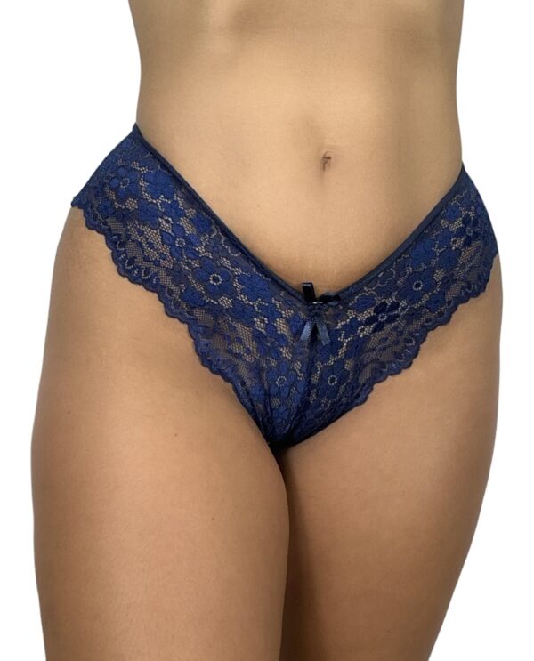 K146 - Tanga Laís Azul Marinho (Frente)