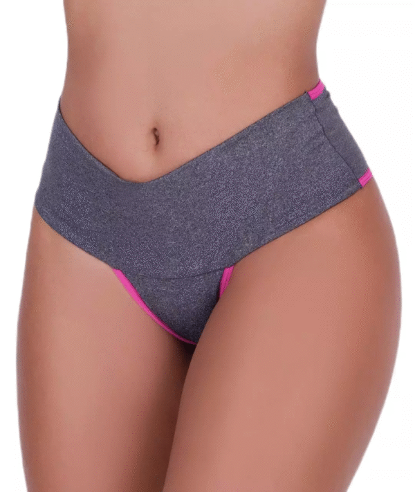 NC7 Calcinha Fitness Mescla Rosa (Frente)