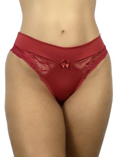 K118 - Tanga Renda Cós Duplo Ruby (Frente)