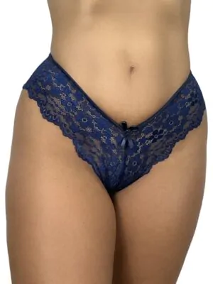 K146 - Tanga Laís Azul Marinho (Frente)