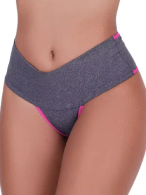 NC7 Calcinha Fitness Mescla Rosa (Frente)