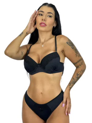C125 - Conjunto Selena Preto (Frente)