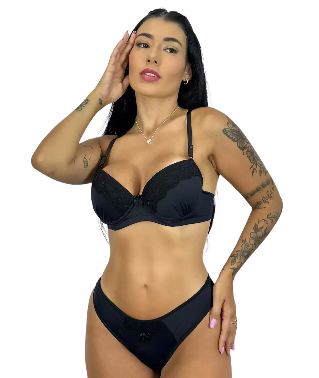 C125 - Conjunto Selena Preto (Frente)